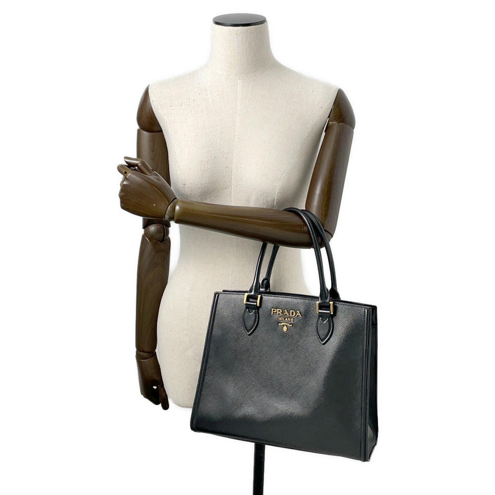 PRADA 2WAYBag Black1BA227 Leather