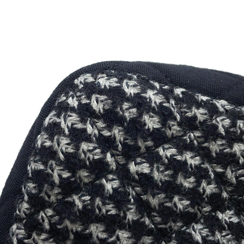 CHANEL Matelasse ChainShoulder Black/WhiteA92533 Tweed Cotton Jersey
