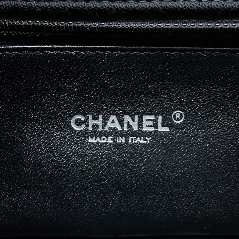 CHANEL Matelasse ChainShoulder Black/WhiteA92533 Tweed Cotton Jersey