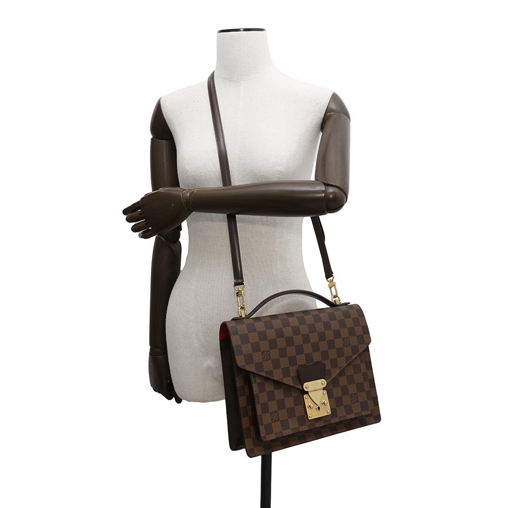 LOUIS VUITTON Monceau SPO RedN48088 Damier Ebene Canvas