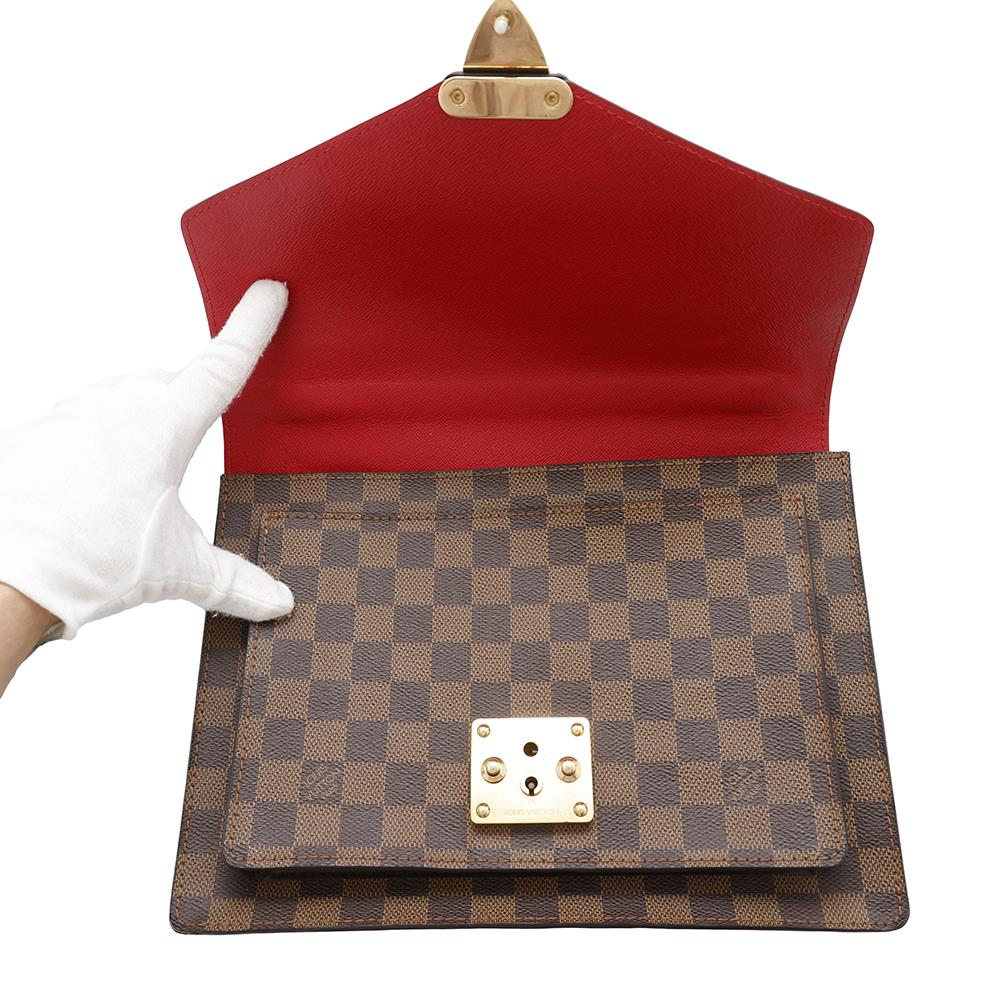 LOUIS VUITTON Monceau SPO RedN48088 Damier Ebene Canvas