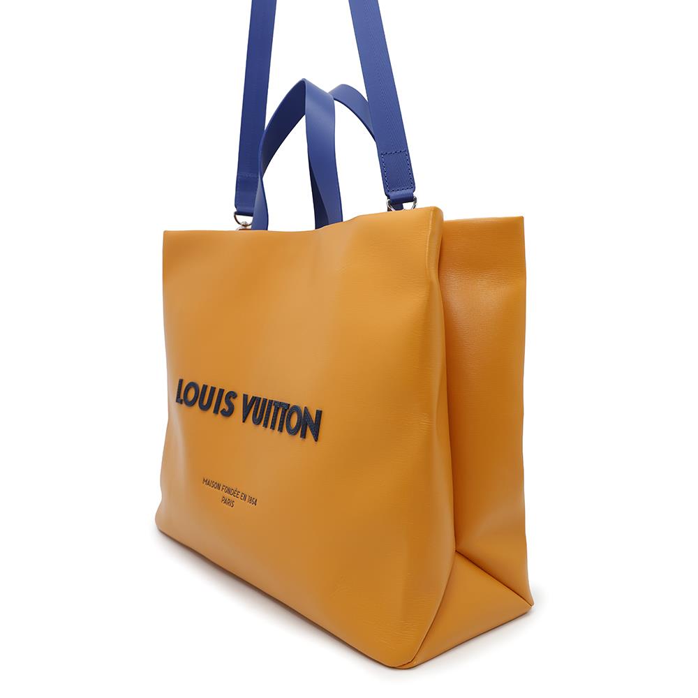 LOUIS VUITTON Shopper tote SaffronM24457 Leather Size MM