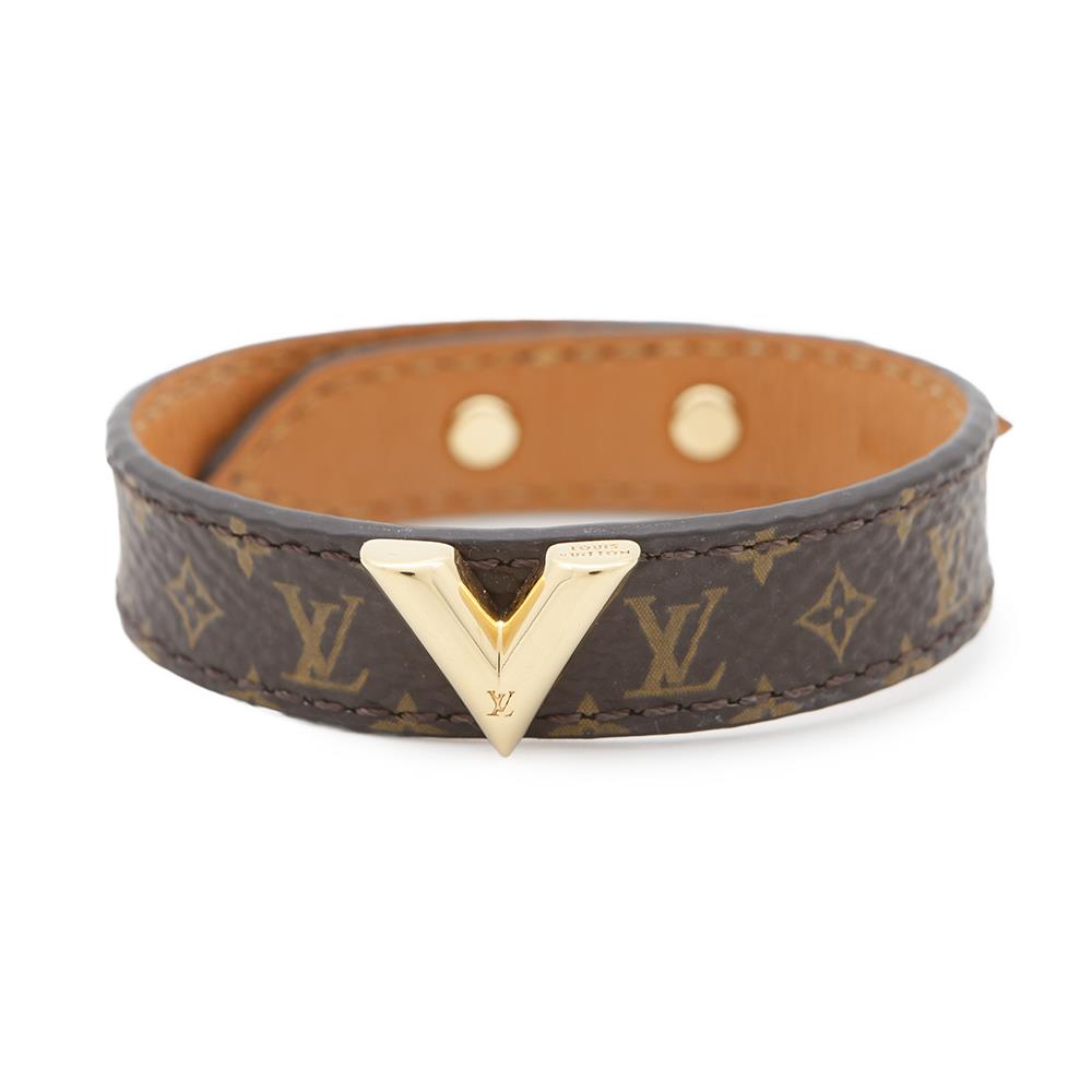 LOUIS VUITTON Bracelet・Essential V Size 15 BrownM6042G Monogram