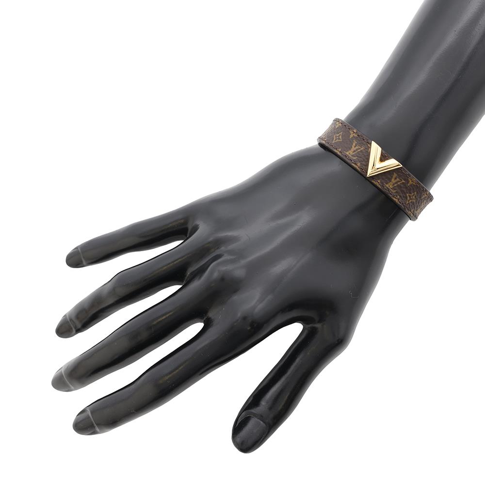 LOUIS VUITTON Bracelet・Essential V Size 15 BrownM6042G Monogram