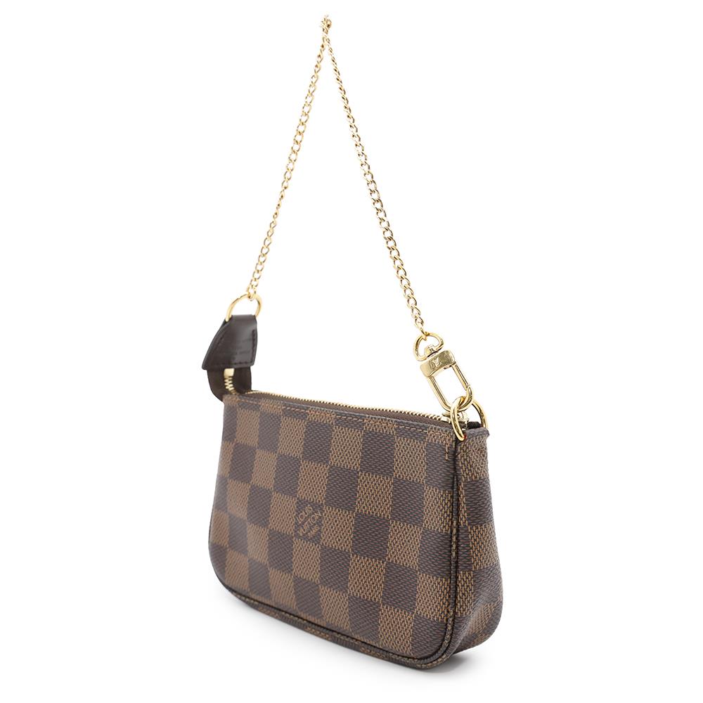 LOUIS VUITTON Mini Pochette Accessoires RedN58009 Damier Ebene Canvas