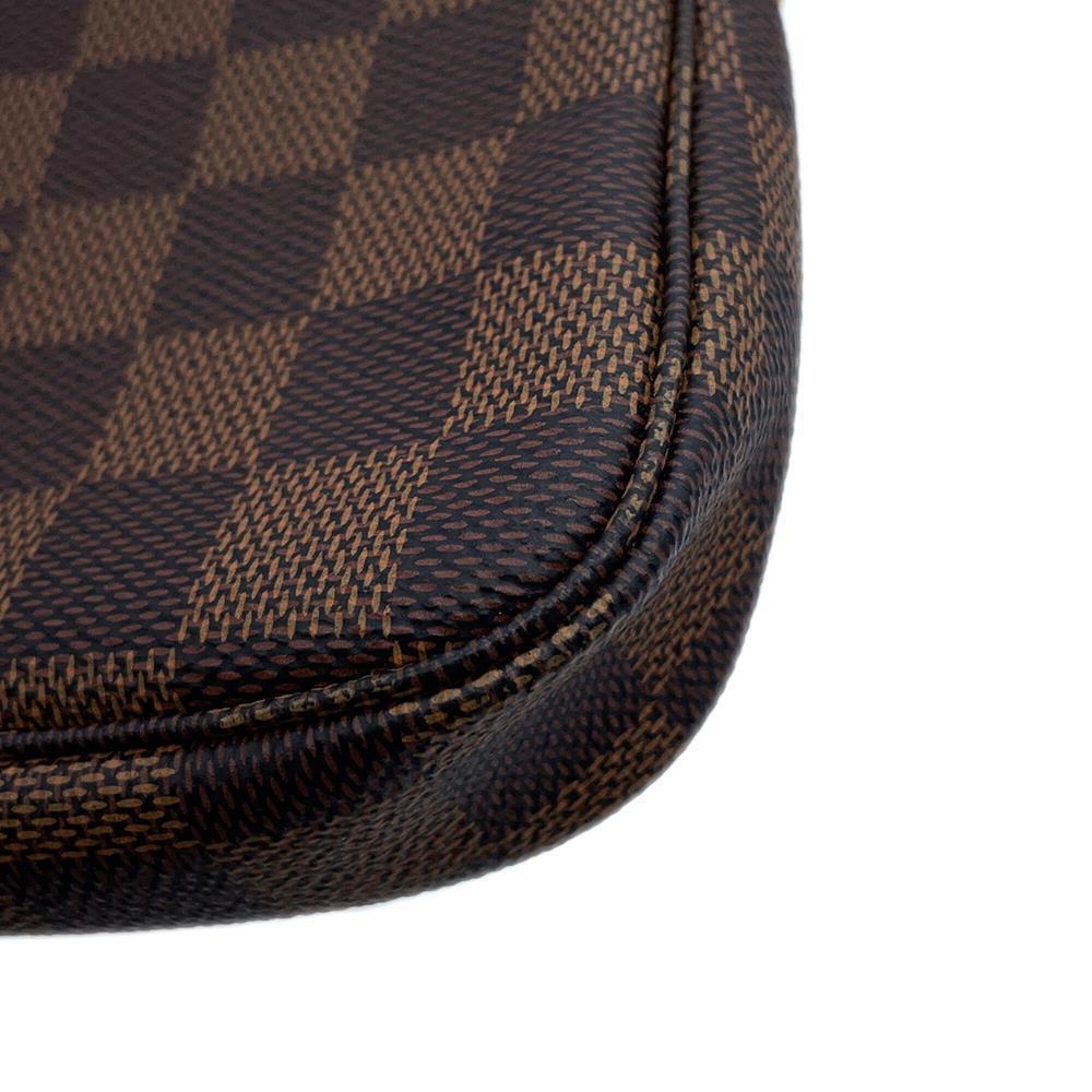 LOUIS VUITTON Mini Pochette Accessoires RedN58009 Damier Ebene Canvas