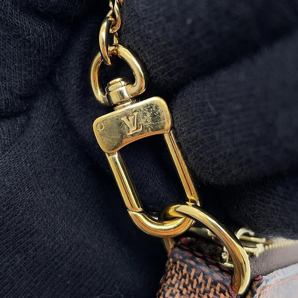 LOUIS VUITTON Mini Pochette Accessoires RedN58009 Damier Ebene Canvas