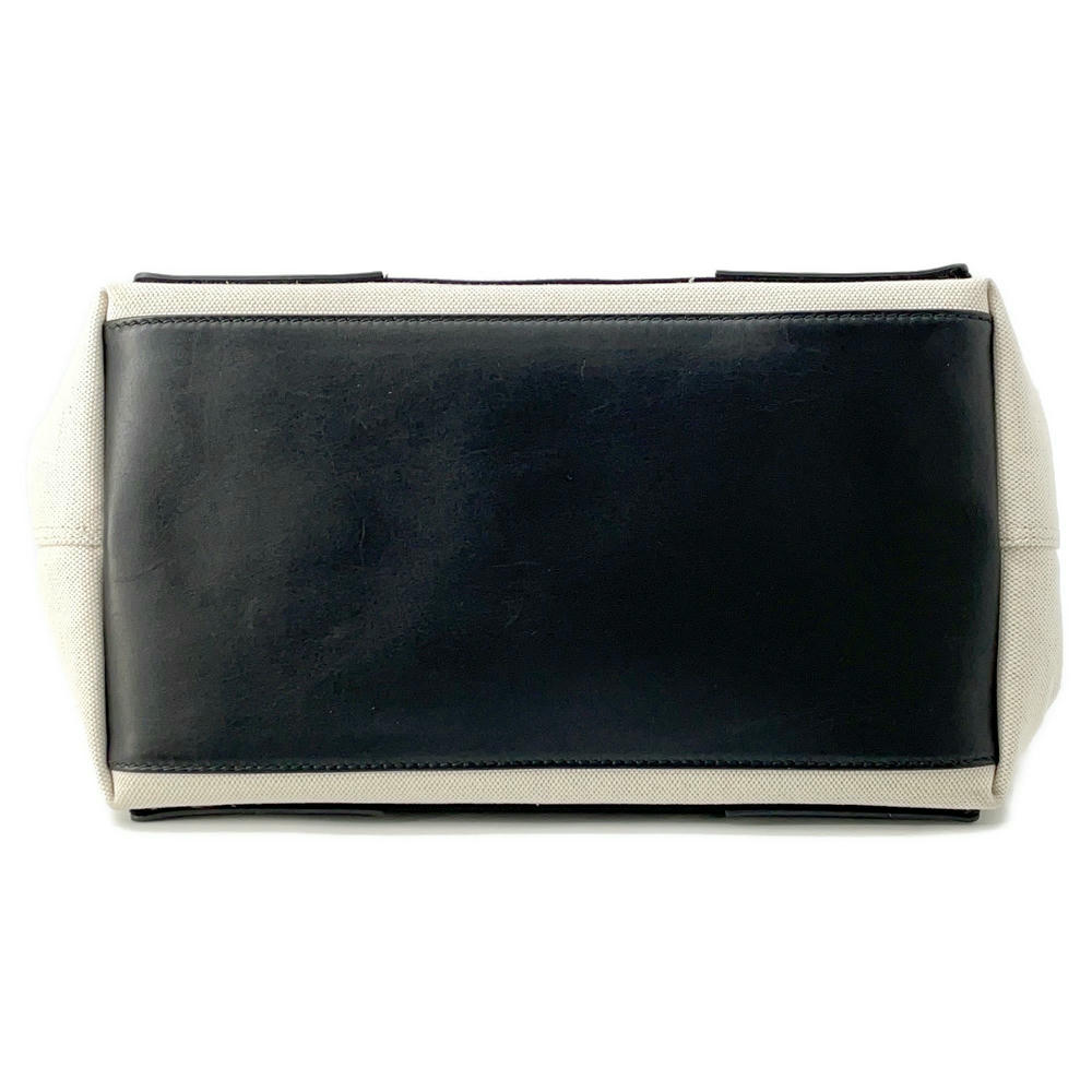 BALENCIAGA Navy Kabas Black/Natural339933 Leather Canvas
