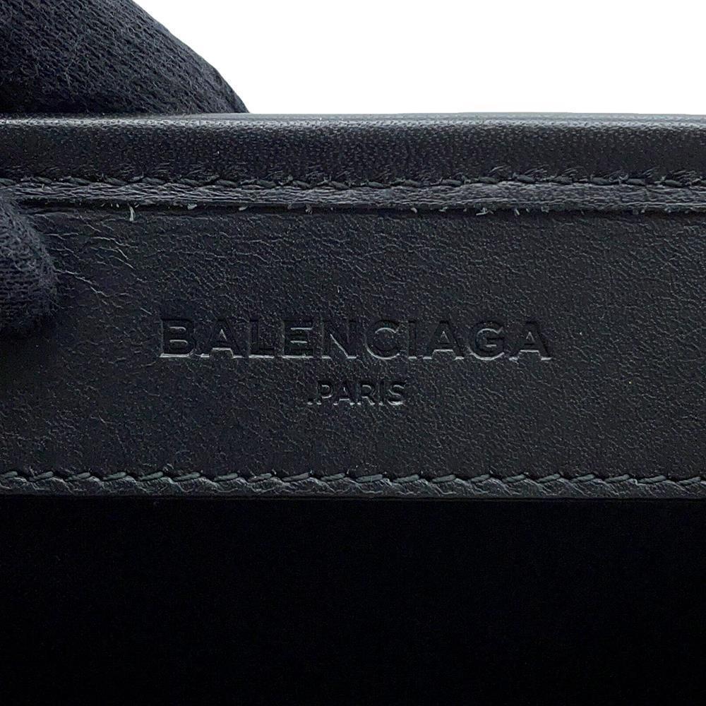 BALENCIAGA Navy Kabas Black/Natural339933 Leather Canvas