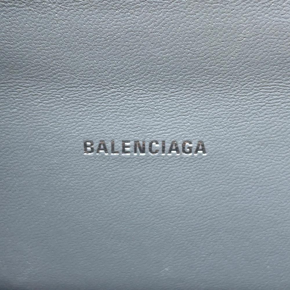 BALENCIAGA Hourglass 2wayBag Silver592833 Patent Leather Size XS