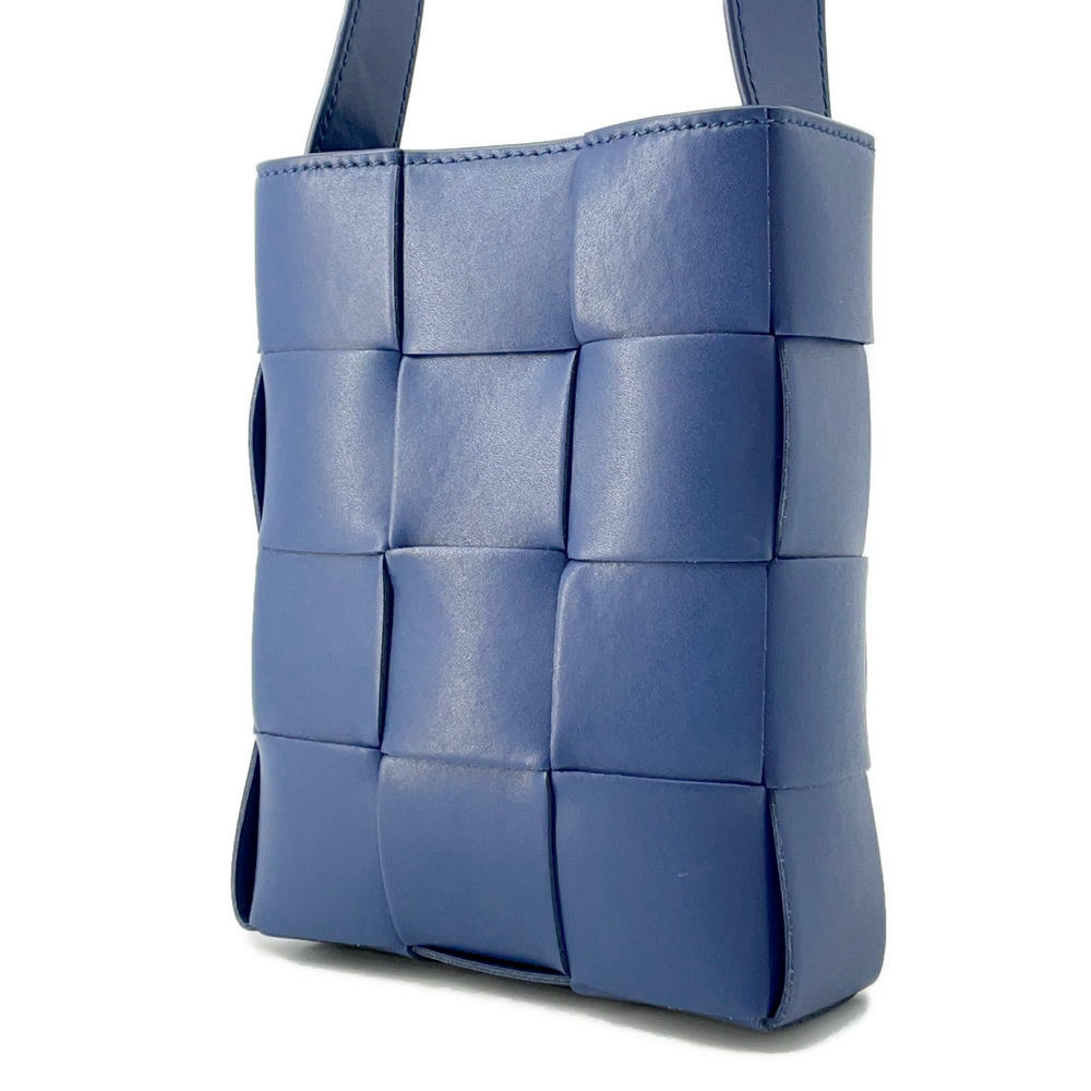 Bottega Veneta Cassette Phone Pouch Blue Leather