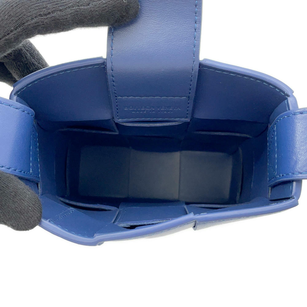 Bottega Veneta Cassette Phone Pouch Blue Leather