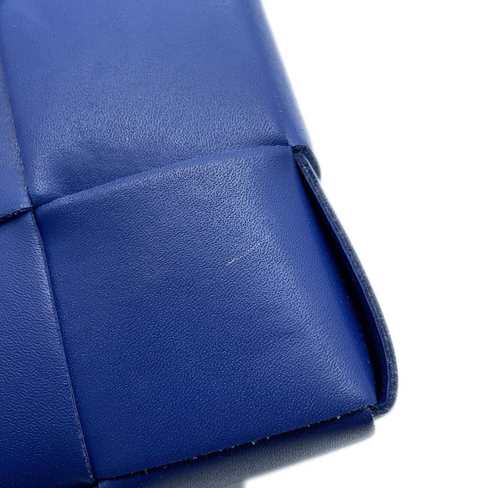 Bottega Veneta Cassette Phone Pouch Blue Leather
