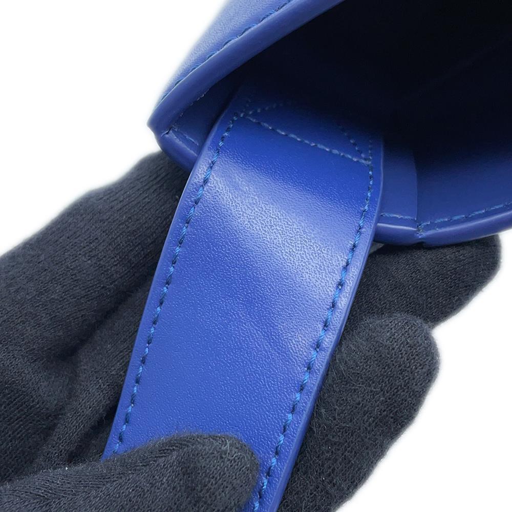 Bottega Veneta Cassette Phone Pouch Blue Leather