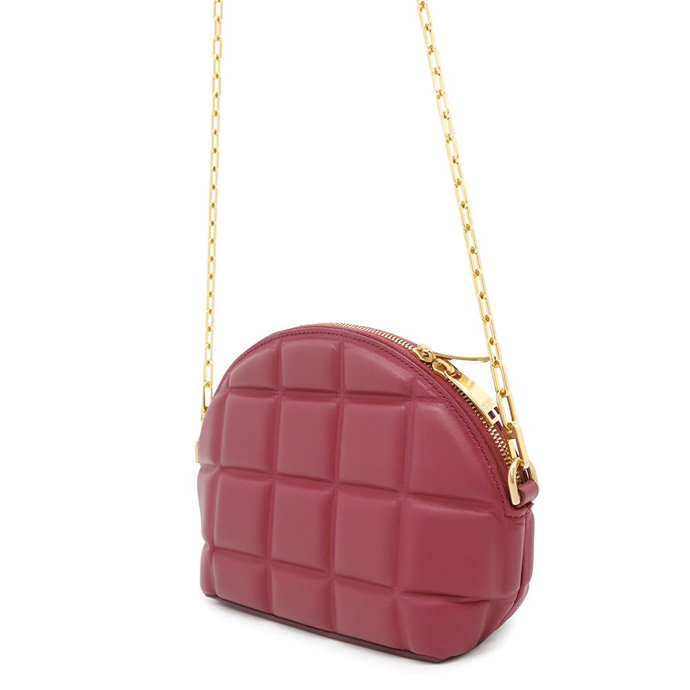 Bottega Veneta Half Moon Shoulder Bag Bordeaux Leather