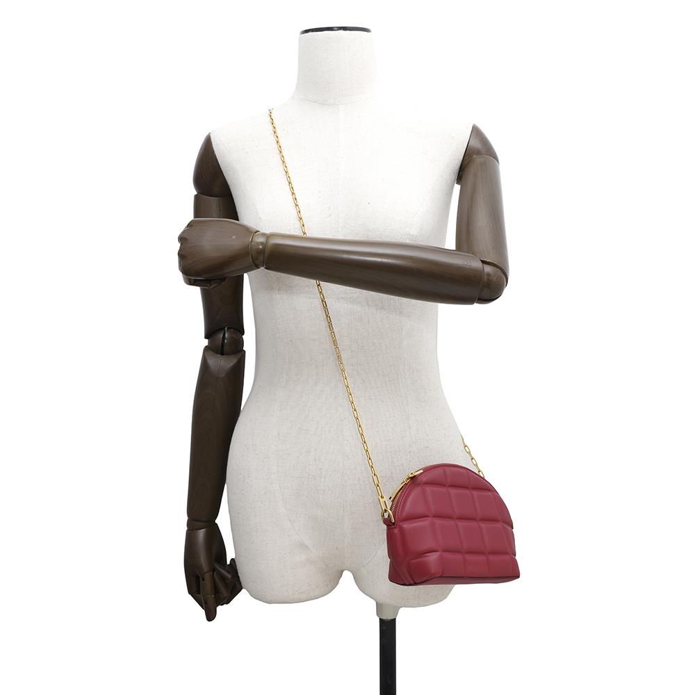 Bottega Veneta Half Moon Shoulder Bag Bordeaux Leather