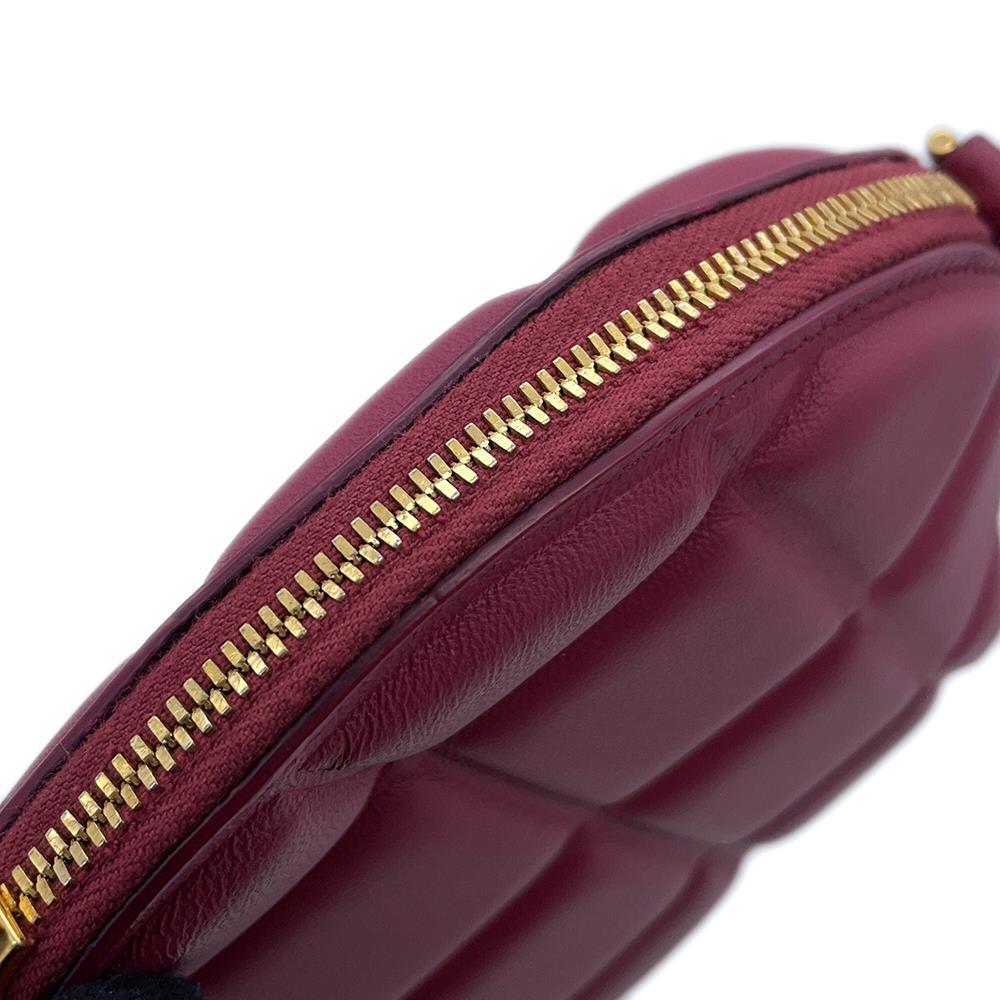 Bottega Veneta Half Moon Shoulder Bag Bordeaux Leather