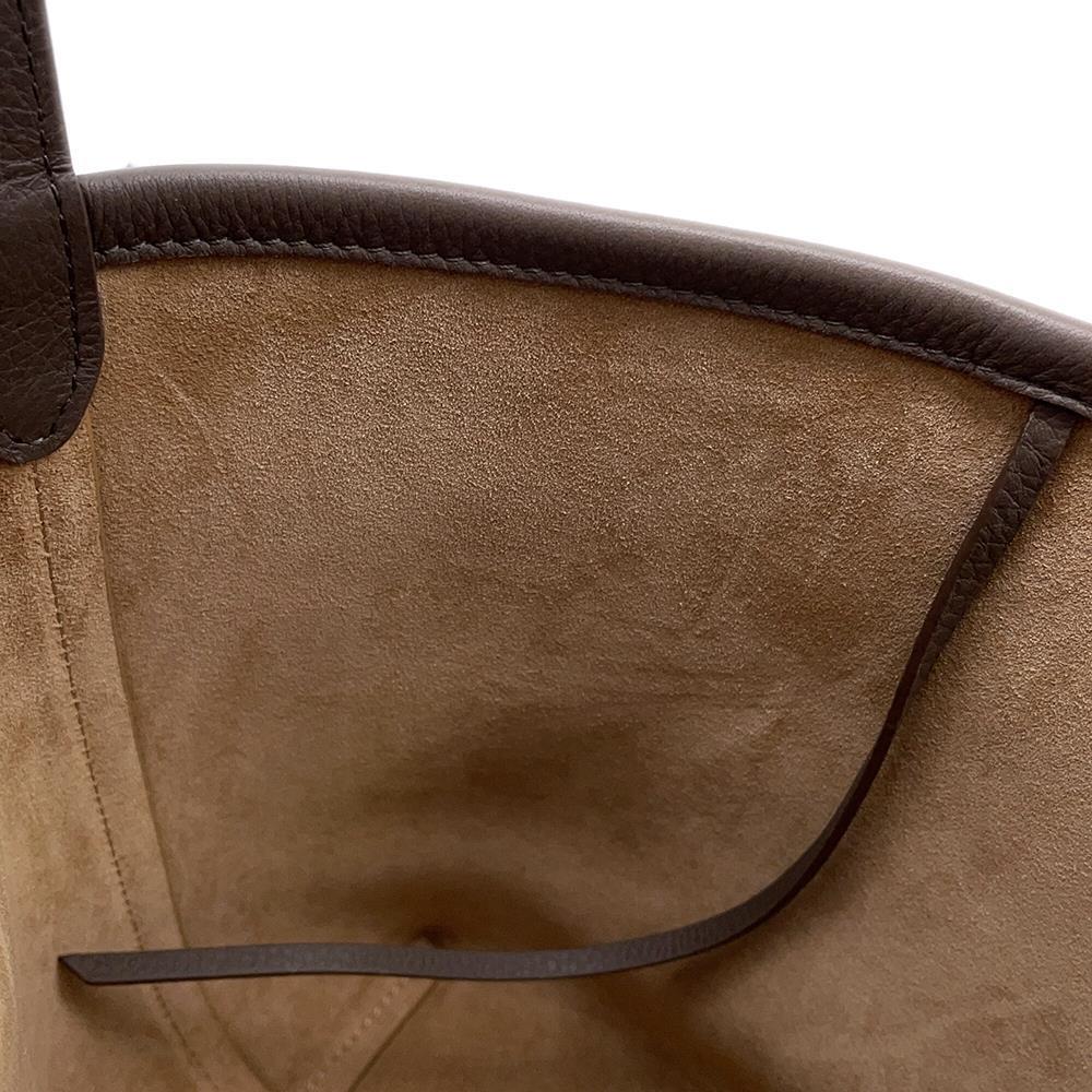 The Row N/S Park Tote Bag Brown Leather Size Small