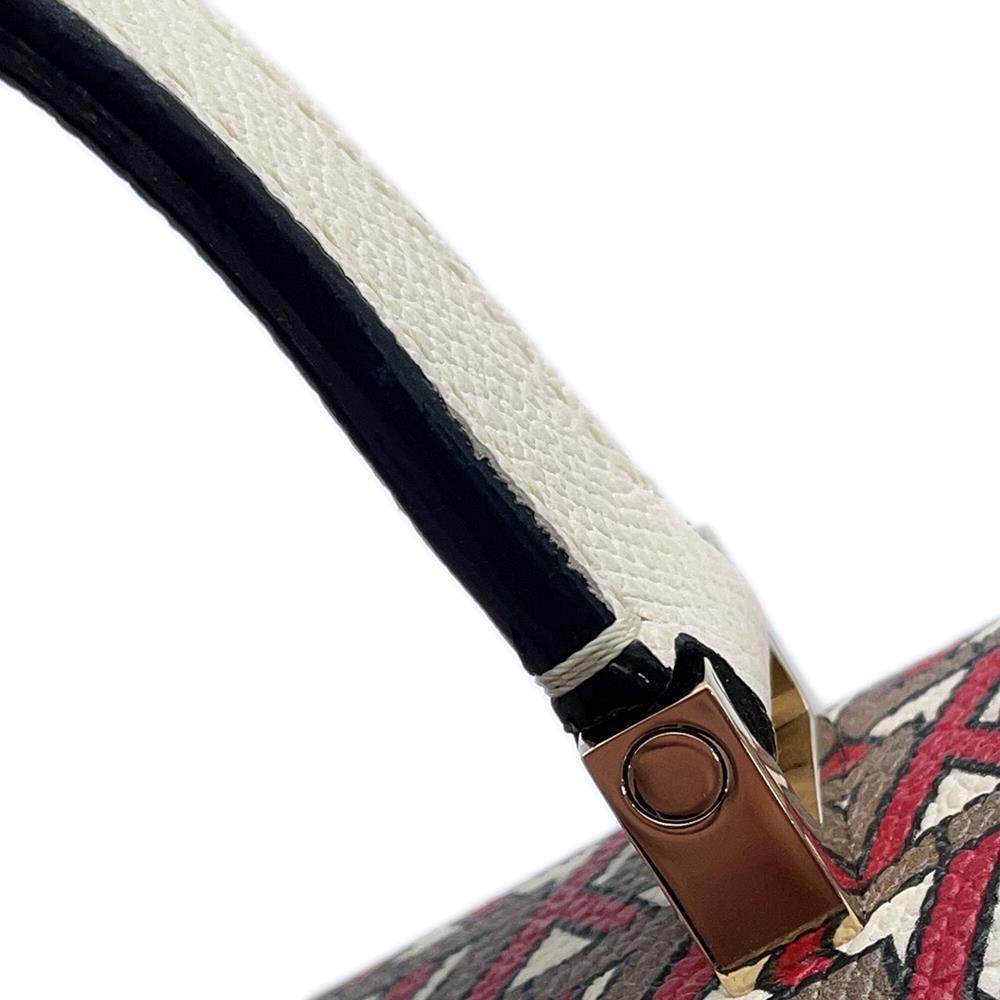 Valextra Valextra Iside 2way Bag White/Red Leather Size Mini