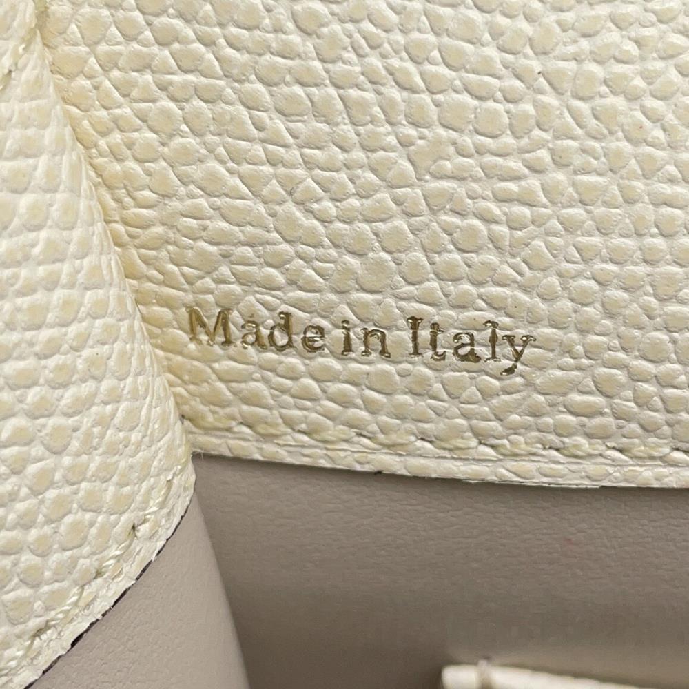 Valextra Valextra Iside 2way Bag White/Red Leather Size Mini
