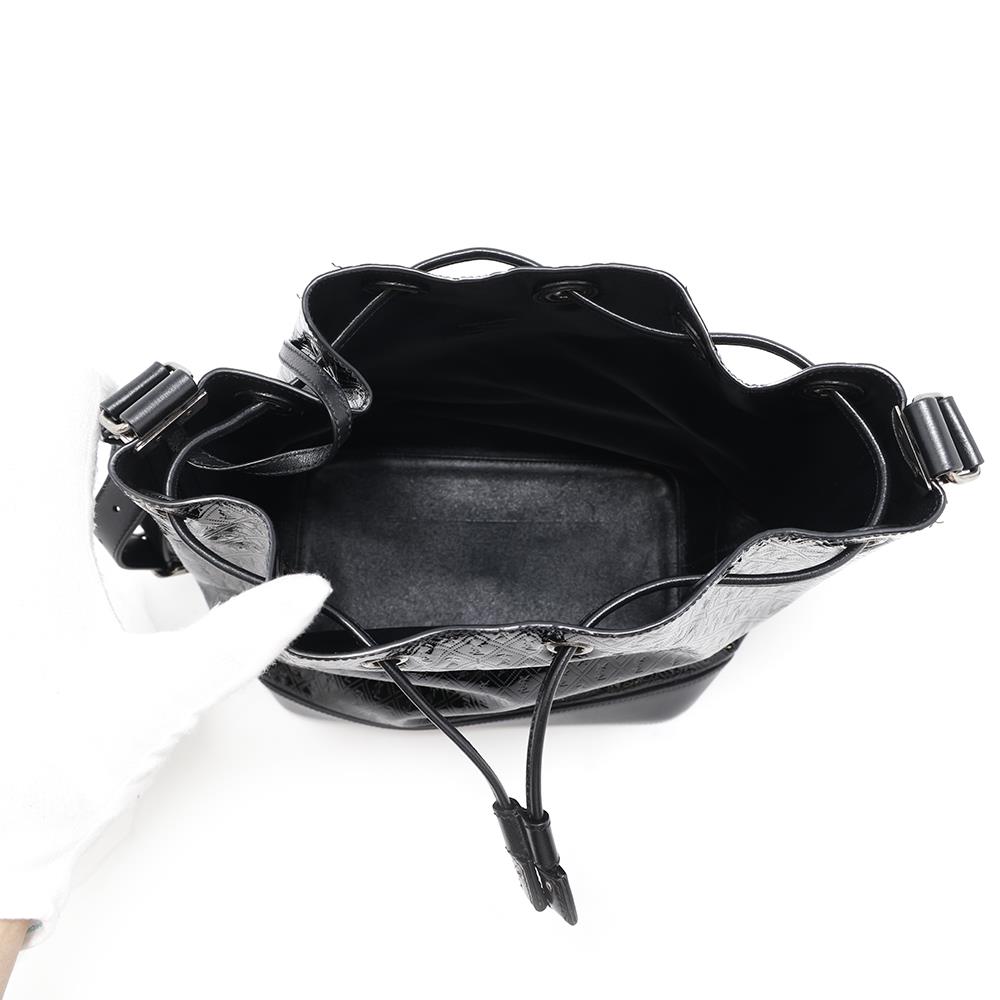 SAINT LAURENT PARIS Monogram bucket bag Black568606 Patent Leather