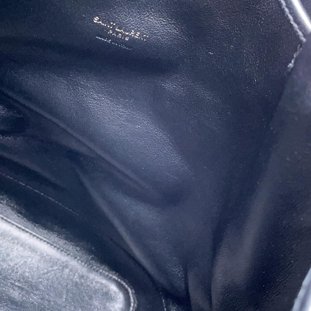 SAINT LAURENT PARIS Monogram bucket bag Black568606 Patent Leather