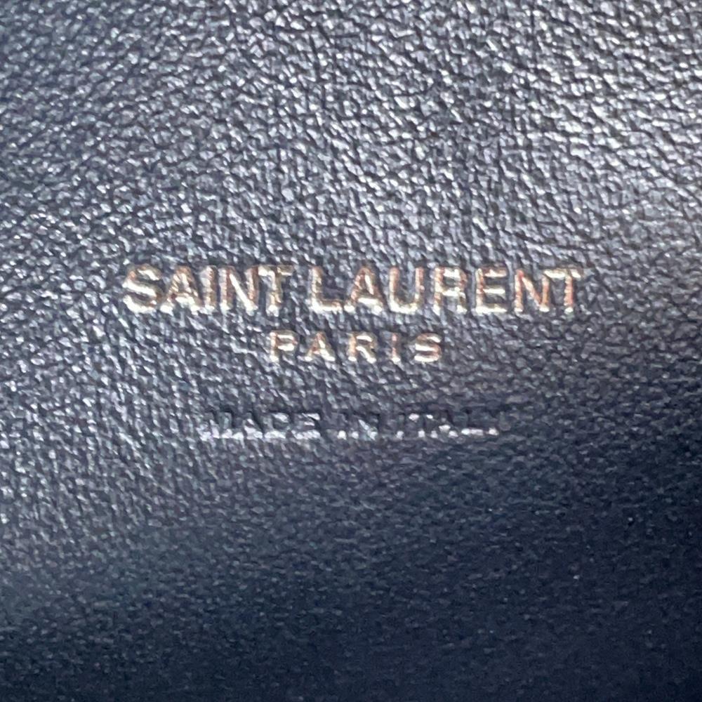 SAINT LAURENT PARIS Monogram bucket bag Black568606 Patent Leather
