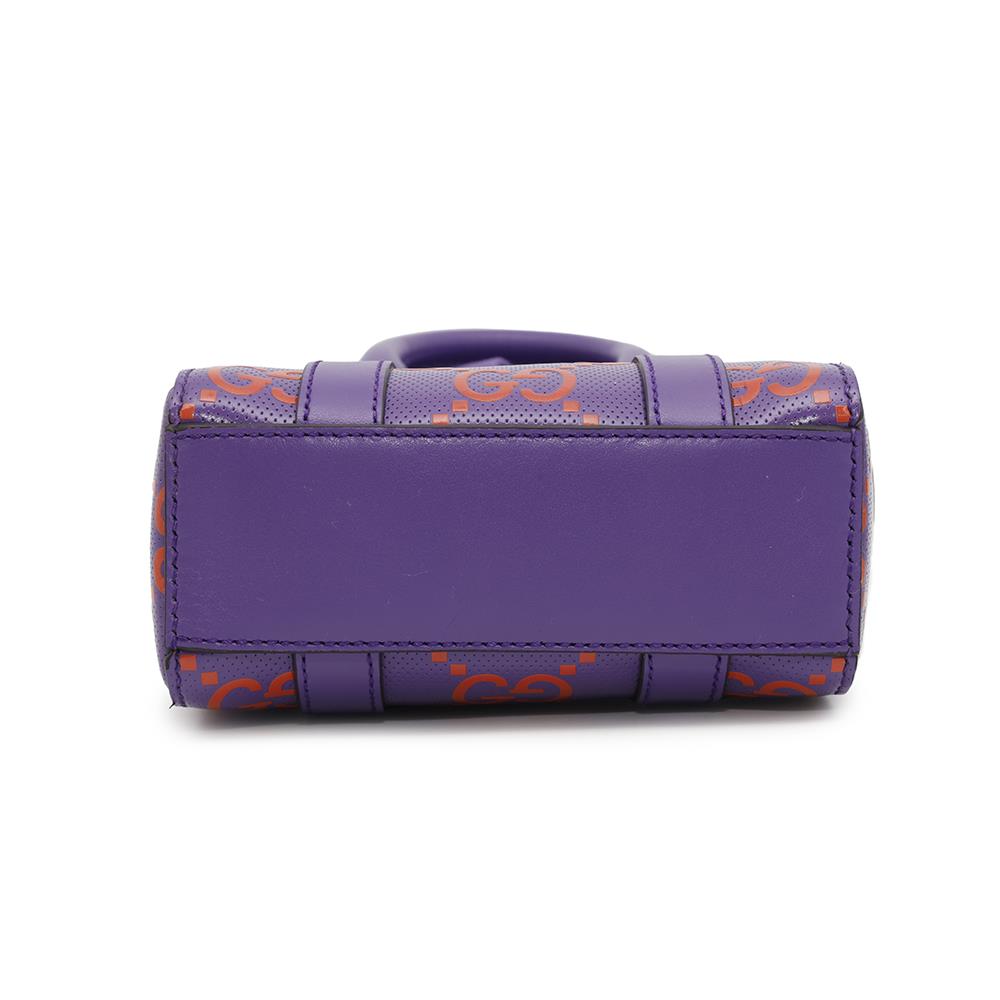 GUCCI GG embossed 2wayHandbag Purple/Orange696010 Leather