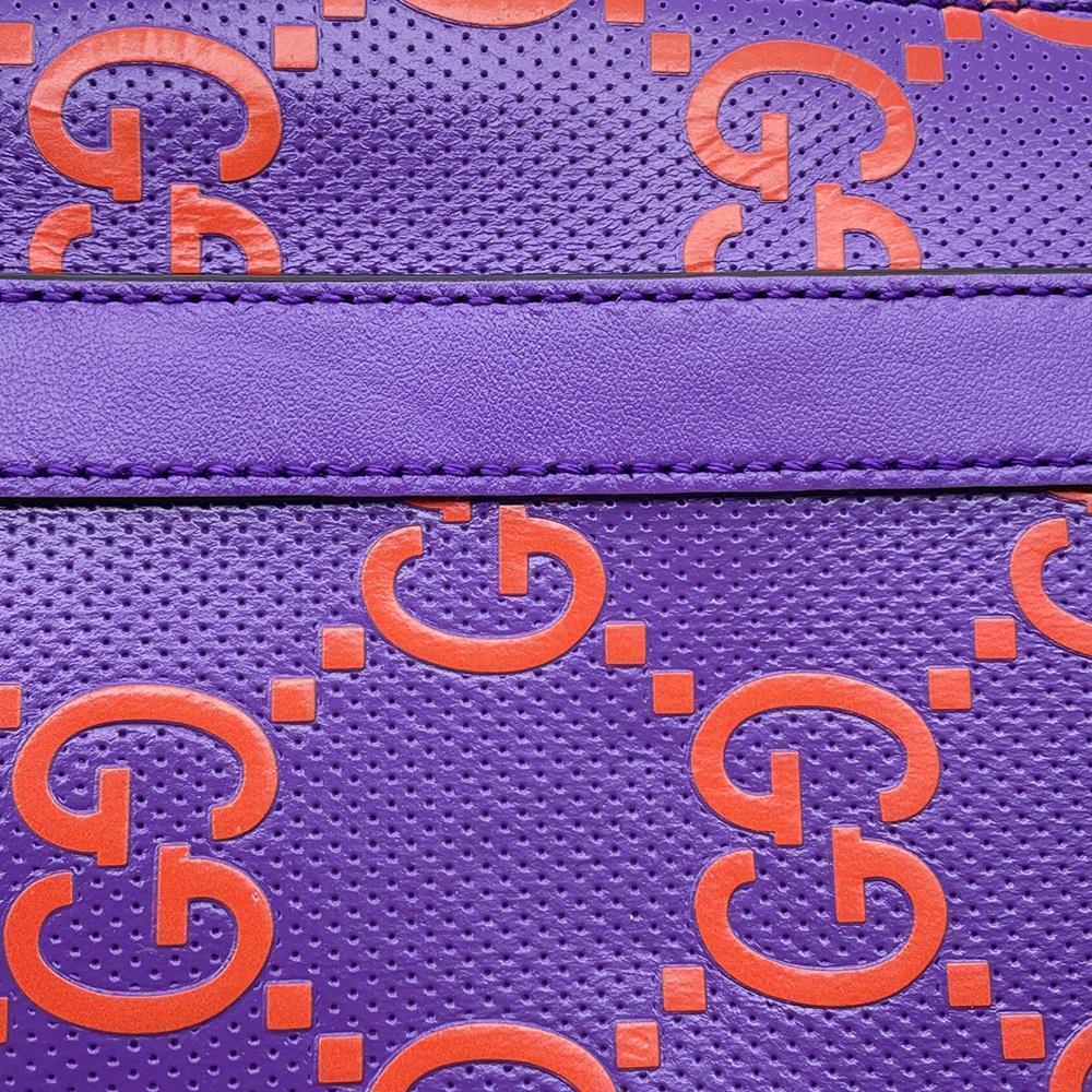 GUCCI GG embossed 2wayHandbag Purple/Orange696010 Leather