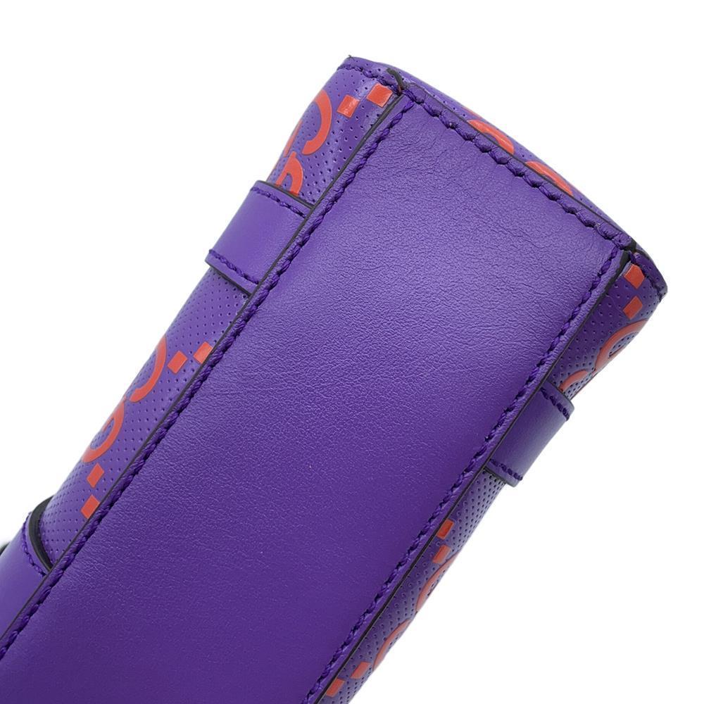GUCCI GG embossed 2wayHandbag Purple/Orange696010 Leather