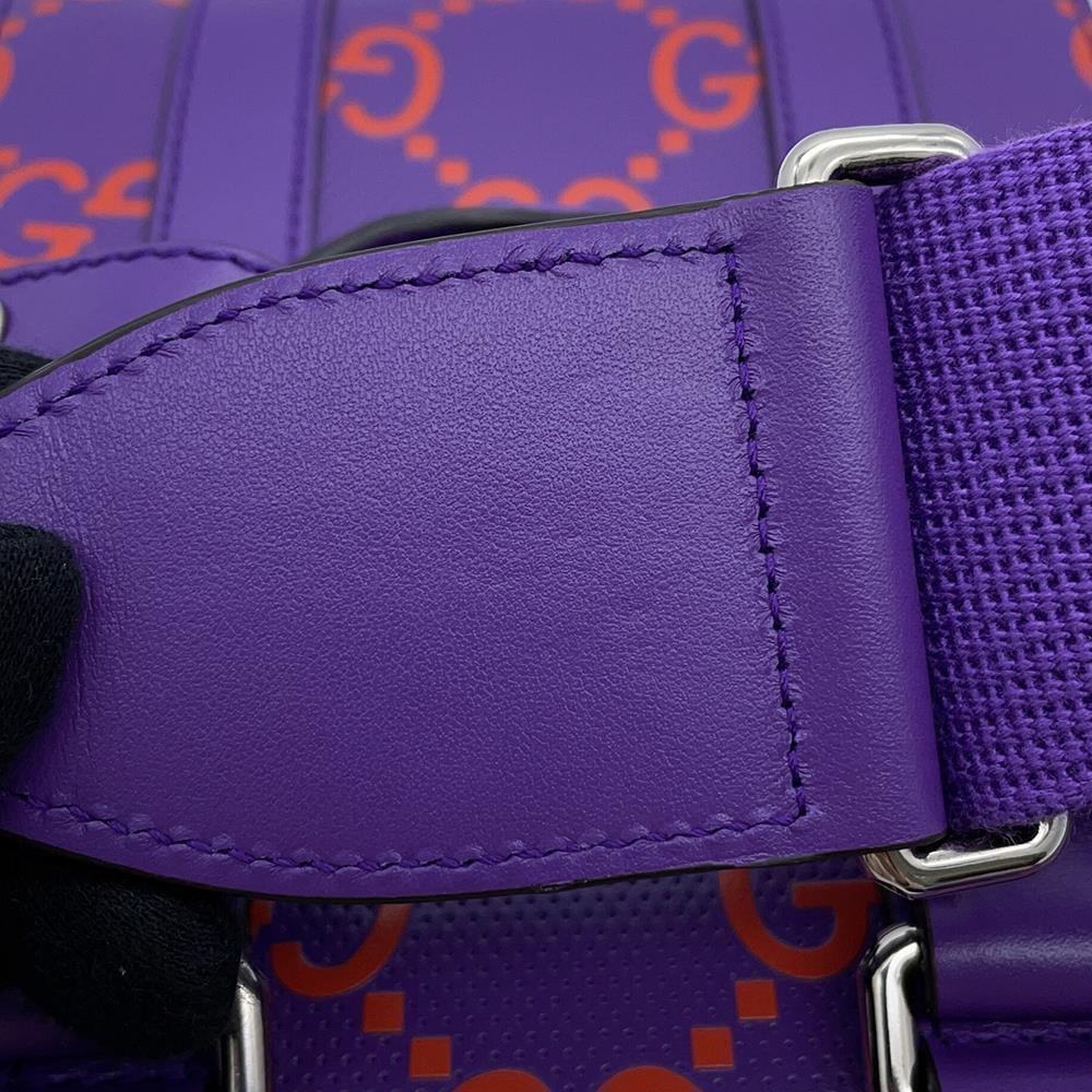 GUCCI GG embossed 2wayHandbag Purple/Orange696010 Leather