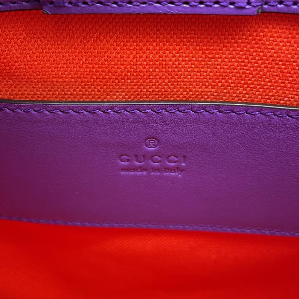 GUCCI GG embossed 2wayHandbag Purple/Orange696010 Leather