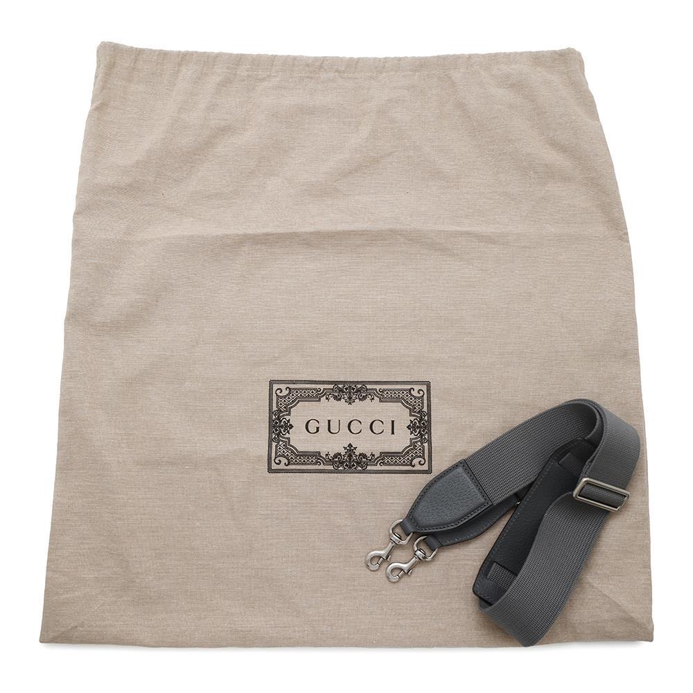 GUCCI Offdia 2WAY Tote Bag Gray763316 GG SupremeCanvas Leather Size Medium