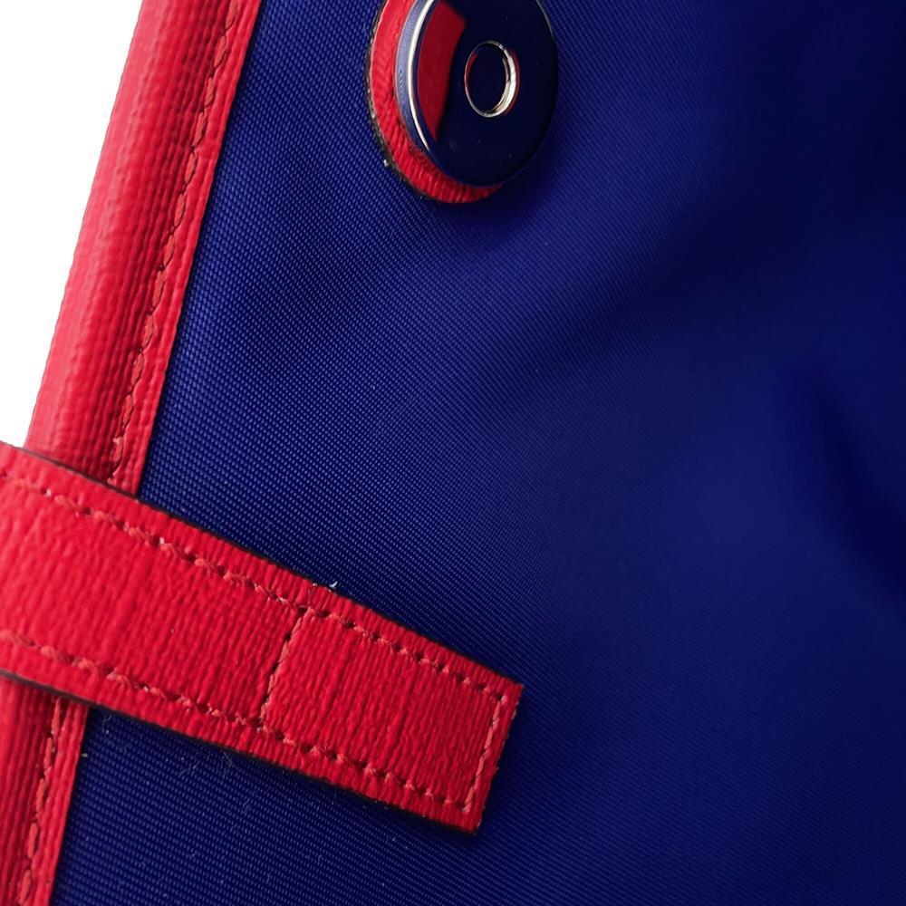 GUCCI Jetson Tote Bag Children's Navy/Red605614 PVC Coated Canvas Leather