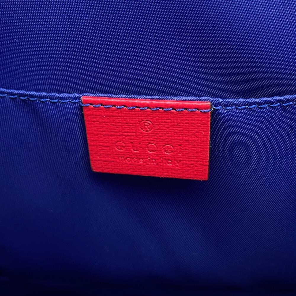 GUCCI Jetson Tote Bag Children's Navy/Red605614 PVC Coated Canvas Leather