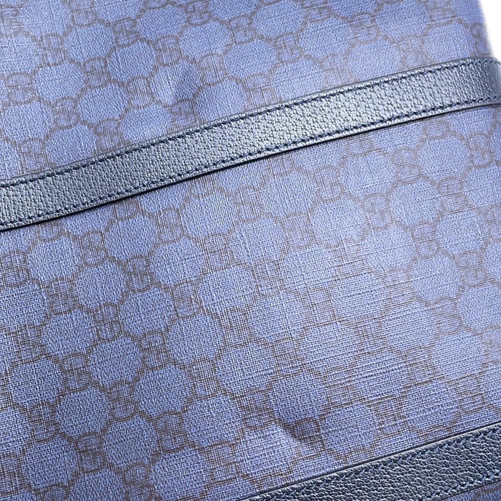 GUCCI OFDEA FACJY 2WAY Tote Bag Navy763316 PVC Leather