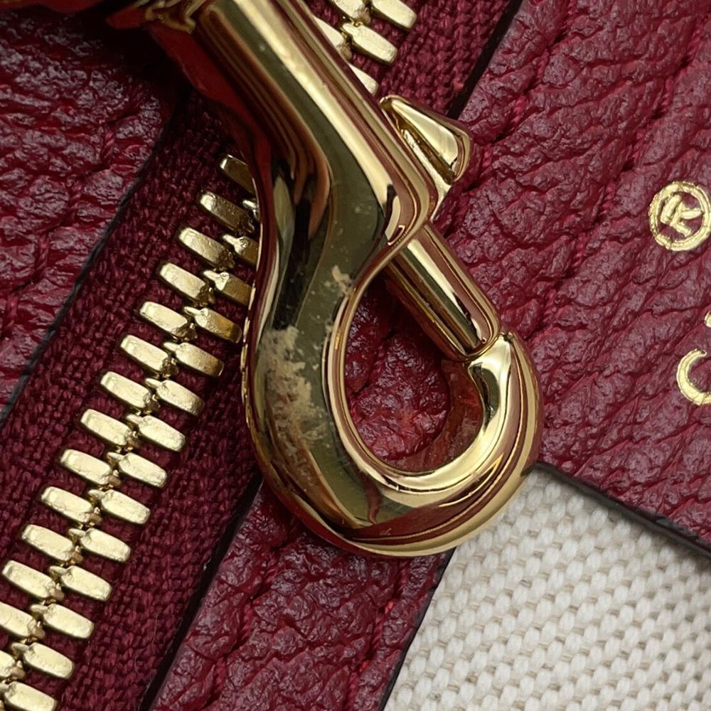 GUCCI Doraemon Collaboration Mini GG Supreme 2way Tote Bag Brown/Red653952 Mini GG Supreme Canvas Leather