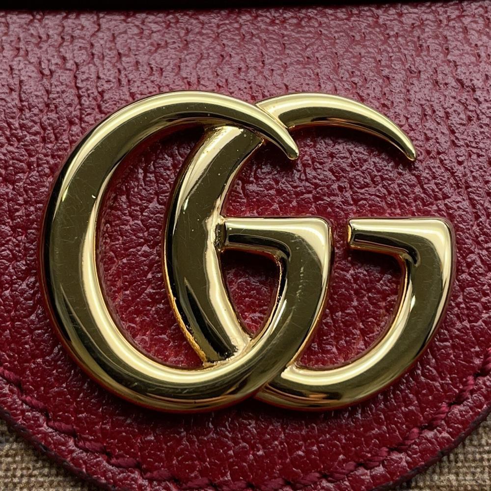 GUCCI Doraemon Collaboration Mini GG Supreme 2way Tote Bag Brown/Red653952 Mini GG Supreme Canvas Leather