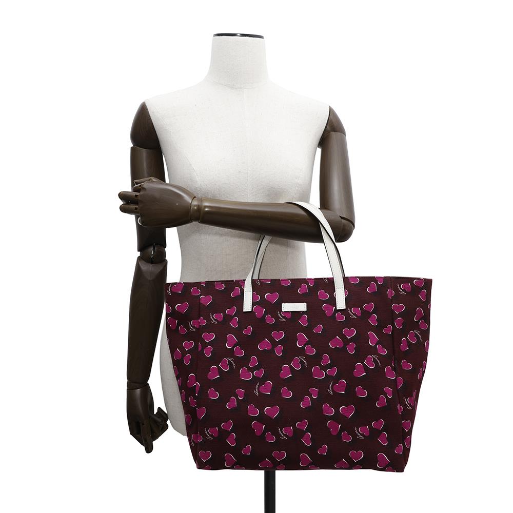 GUCCI Heart Tote Bag Bordeaux/Pink282439 Canvas Leather