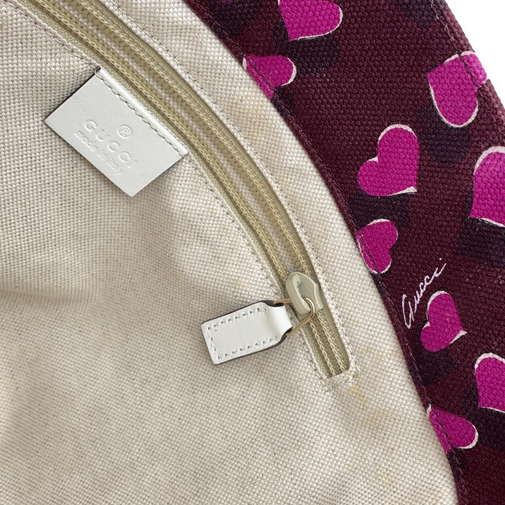 GUCCI Heart Tote Bag Bordeaux/Pink282439 Canvas Leather