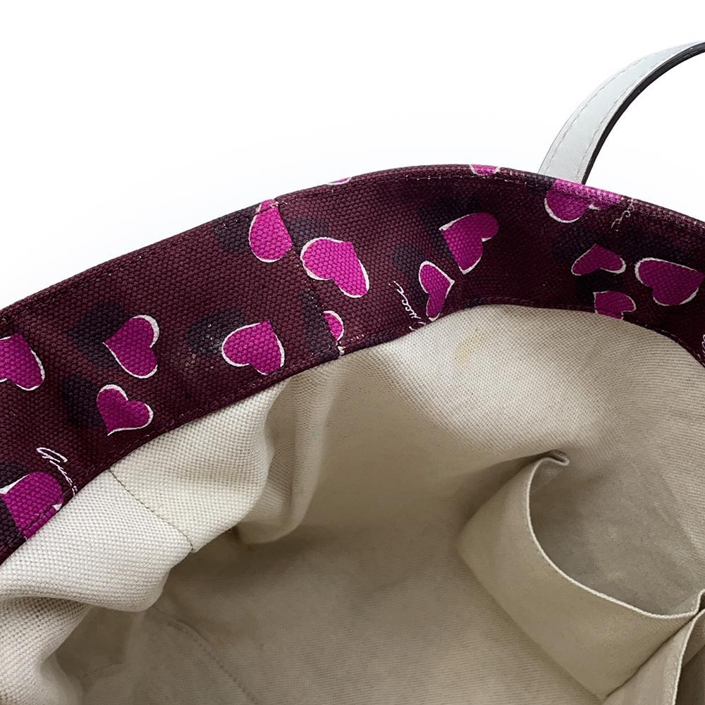 GUCCI Heart Tote Bag Bordeaux/Pink282439 Canvas Leather