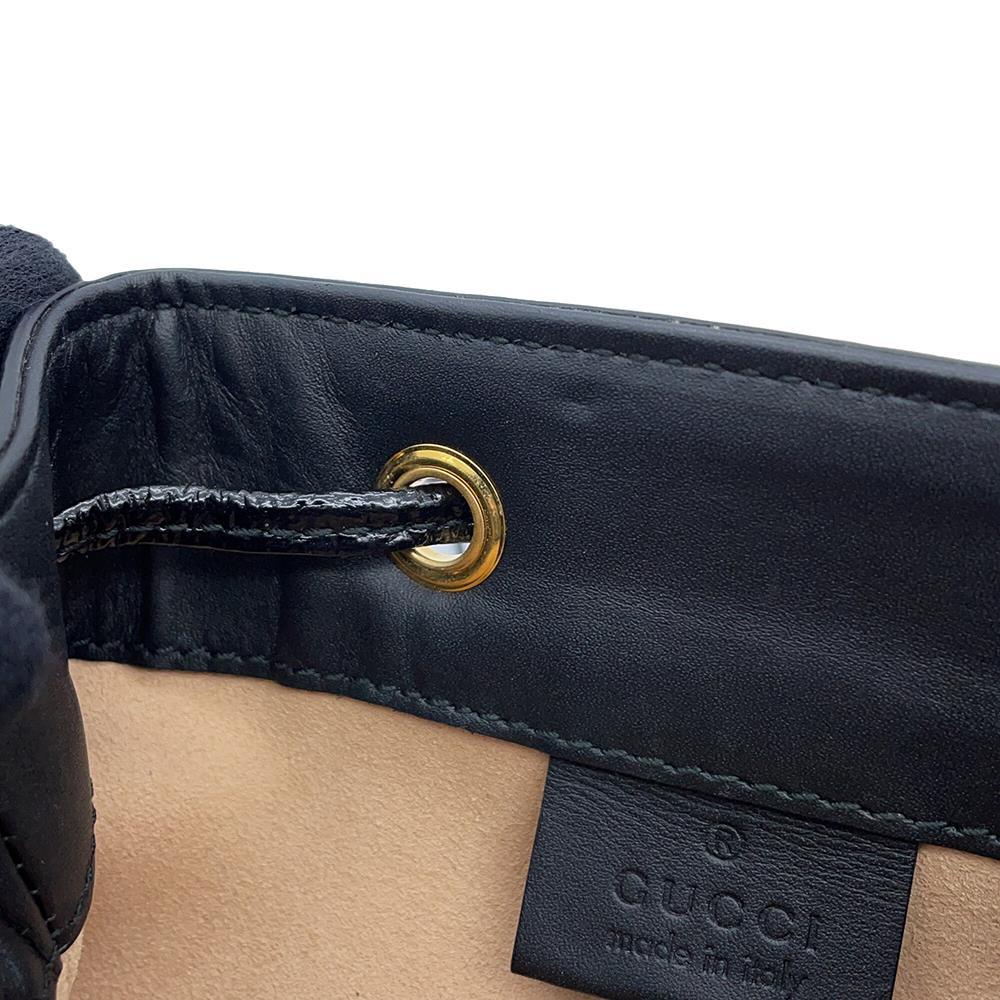 GUCCI Mini Bucket Shoulder Bag Red/Black550620 Suede leather