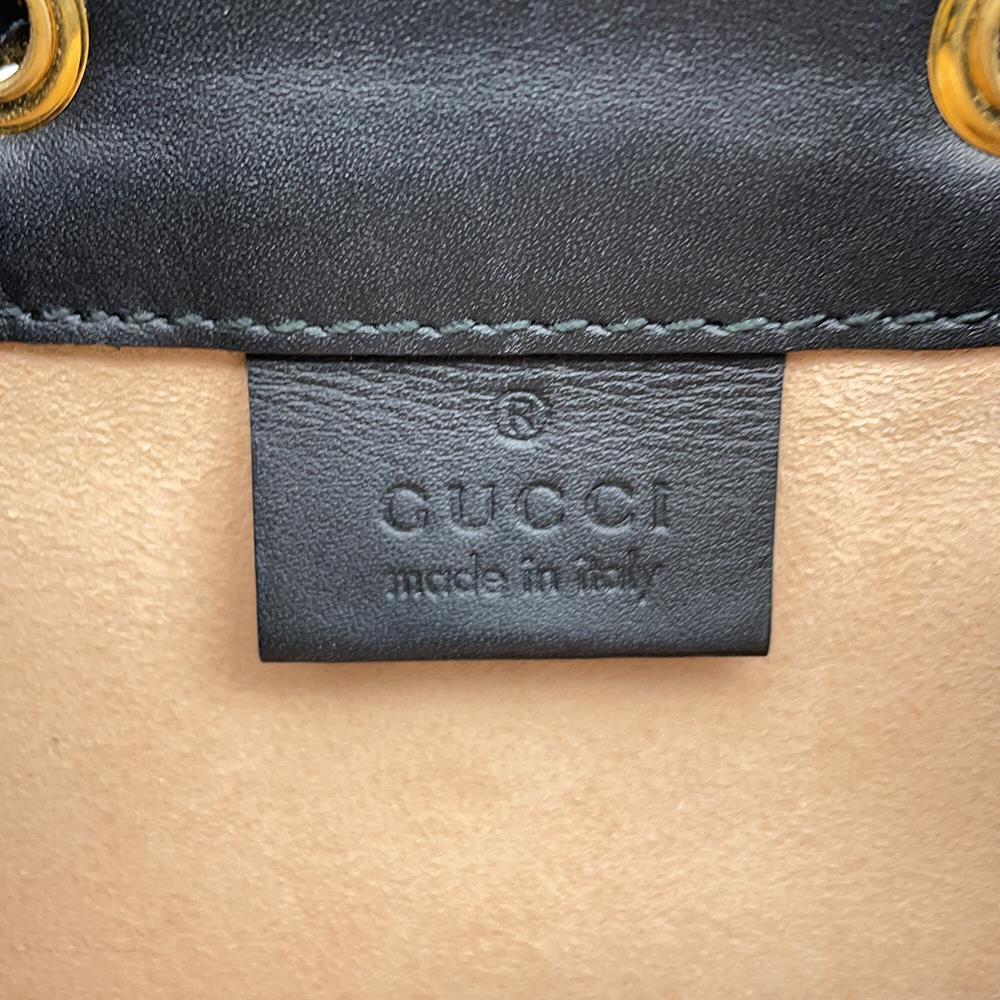 GUCCI Mini Bucket Shoulder Bag Red/Black550620 Suede leather