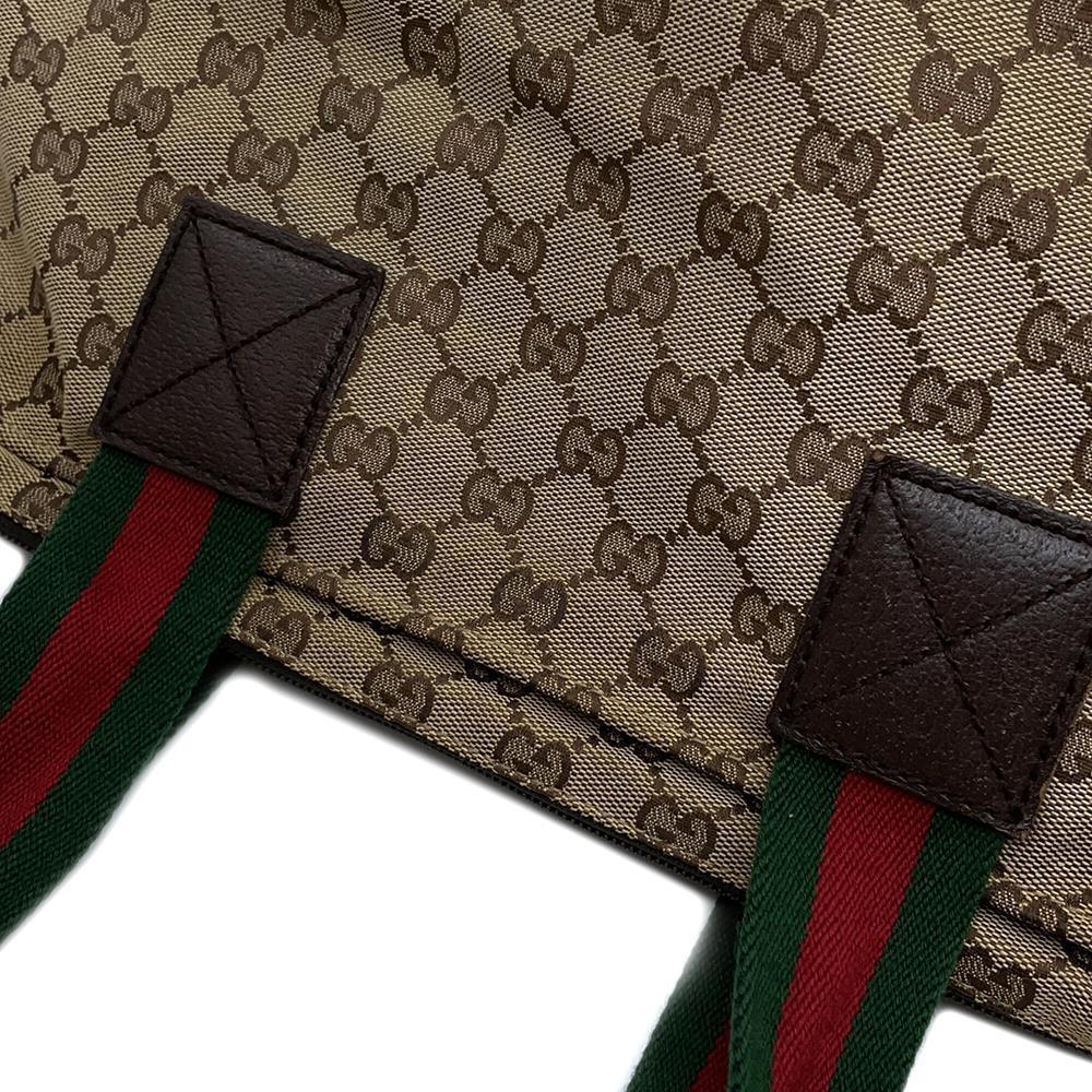 GUCCI GG Canvas Tote Bag Beige131230 GG Canvas