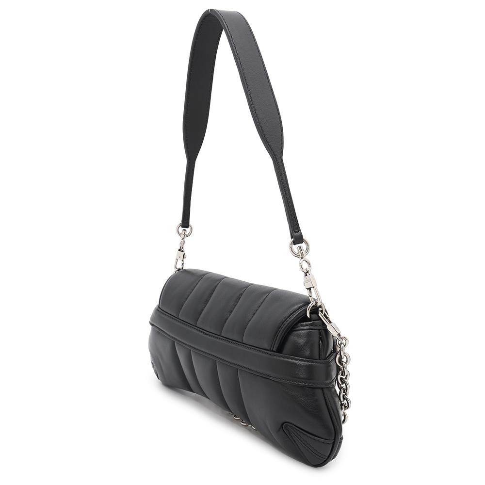 GUCCI Horsebit Shoulder Bag Black764339 Leather