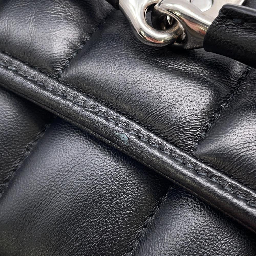 GUCCI Horsebit Shoulder Bag Black764339 Leather