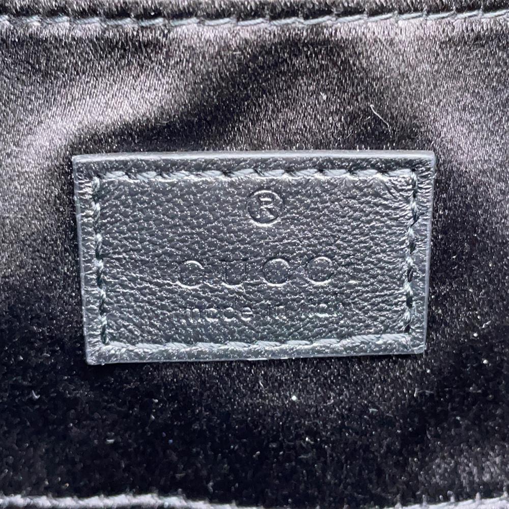GUCCI Horsebit Shoulder Bag Black764339 Leather
