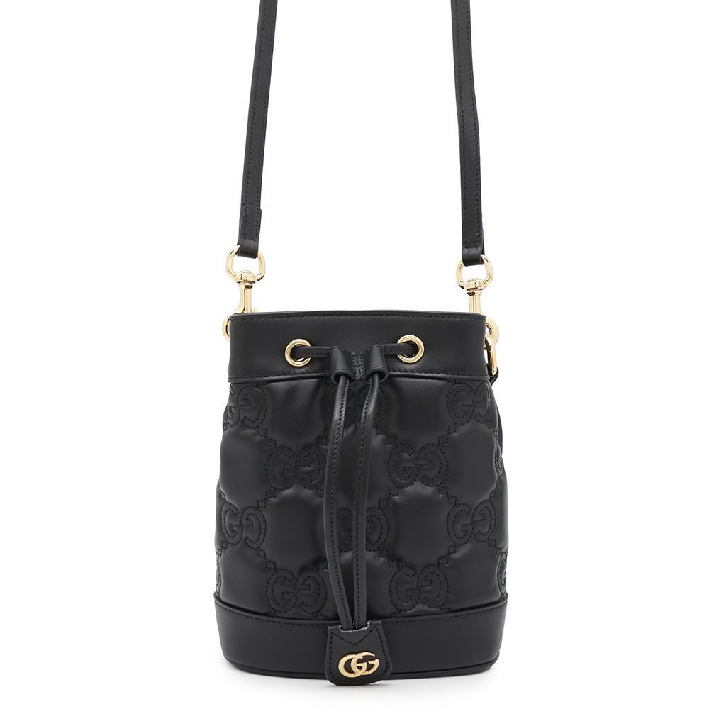 GUCCI GGMatelasse bucket bag Black728231 Leather
