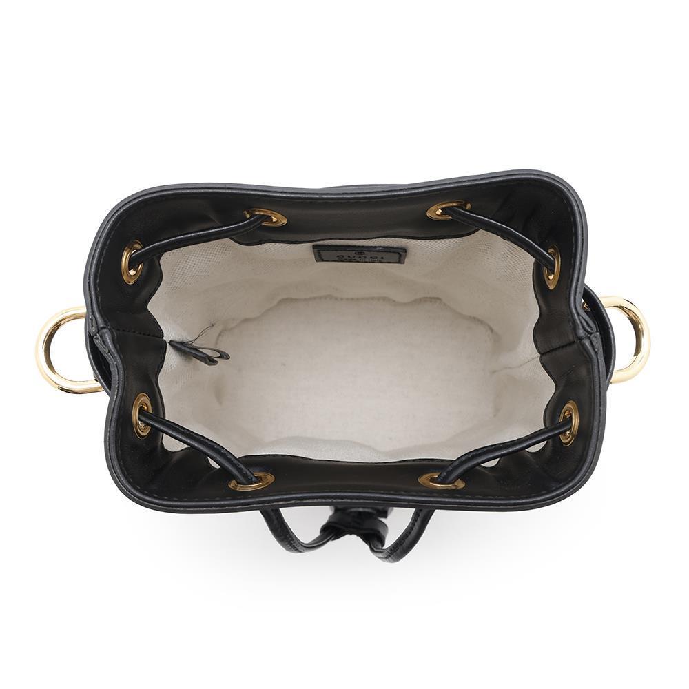 GUCCI GGMatelasse bucket bag Black728231 Leather