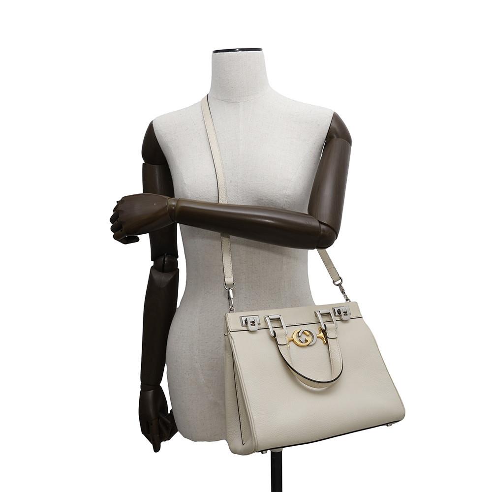GUCCI Zumi 2wayHandbag Ivory569712 Leather